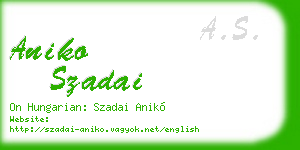 aniko szadai business card