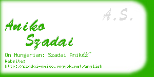 aniko szadai business card